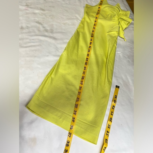 ESLEY Bright yellow ruffle front tank mini dress size M - Picture 12 of 12